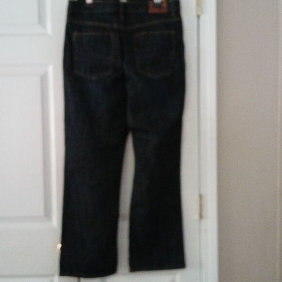 Lee Dungarees Relaxed Straight Sure to Fit Adjustable Waistband Dark Wash Sz 16 - Picture 7 of 10
